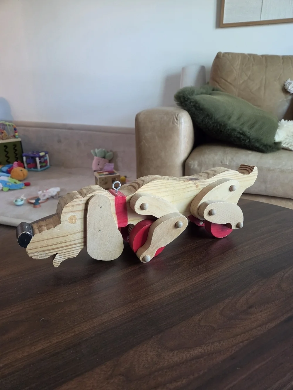 Vintage Articulated Wooden Dachshund Pull Toy – Wiggling Walking Dog 16